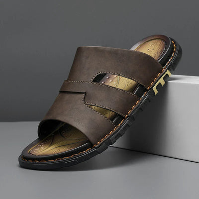 Syros Leather Slide Sandal