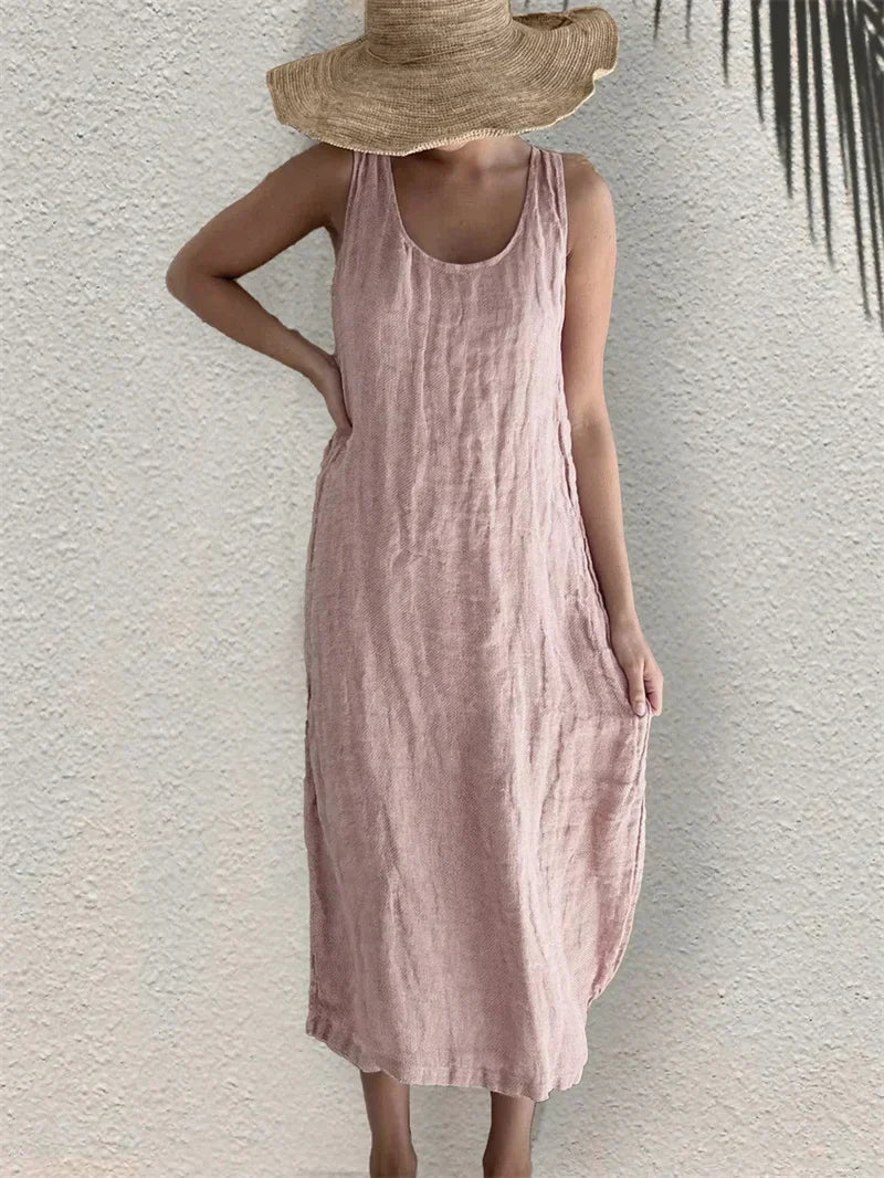 Evelyn | Linen-Look Summer Dress