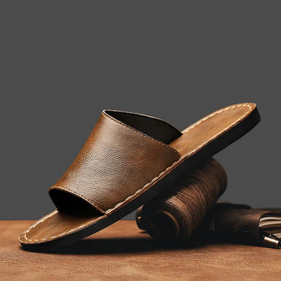 Paros Leather Slide Sandal