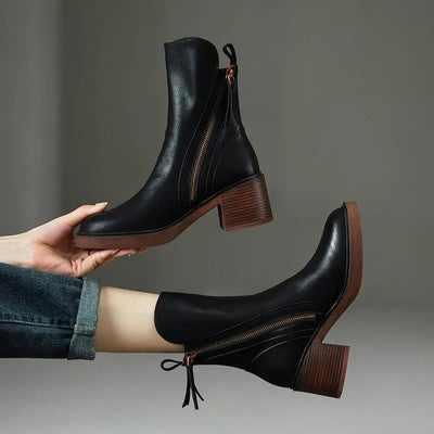 Grazia™ | Leather ankle boots