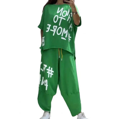 Juliana - Casual Summer Letter Print Outfit