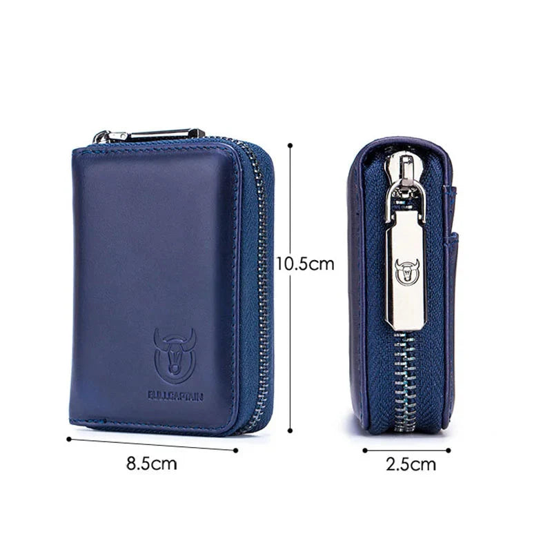 Vinthentic BULLCAPTAIN Compact RFID Leather Card Holder