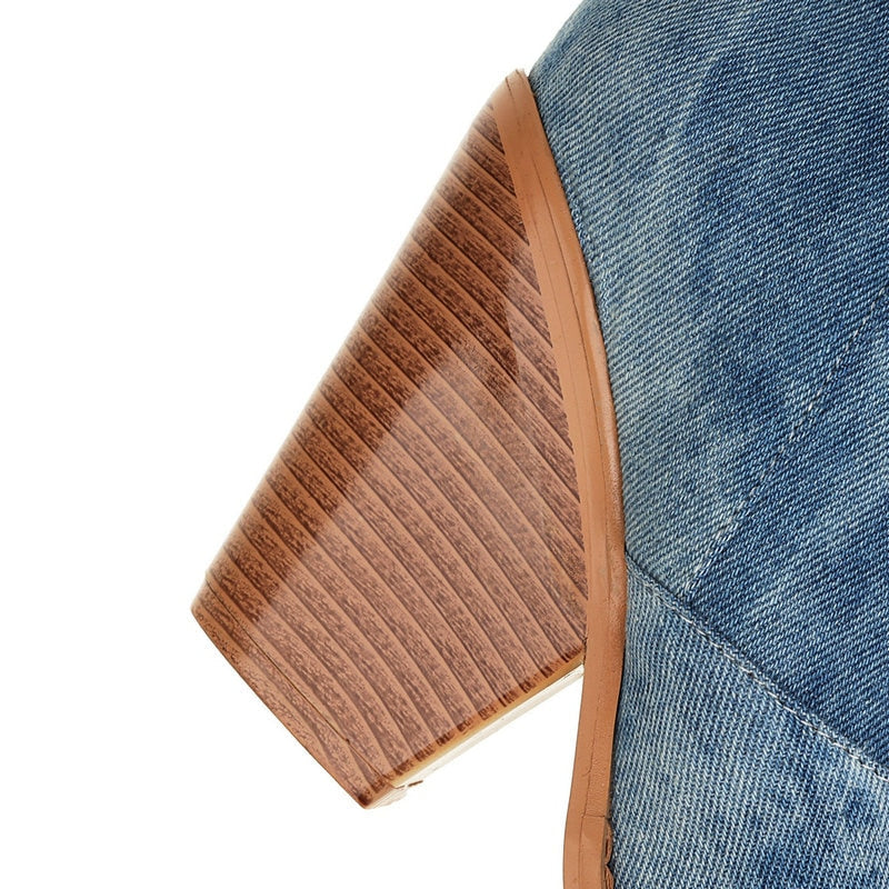 Sadie Knee High Denim Boots