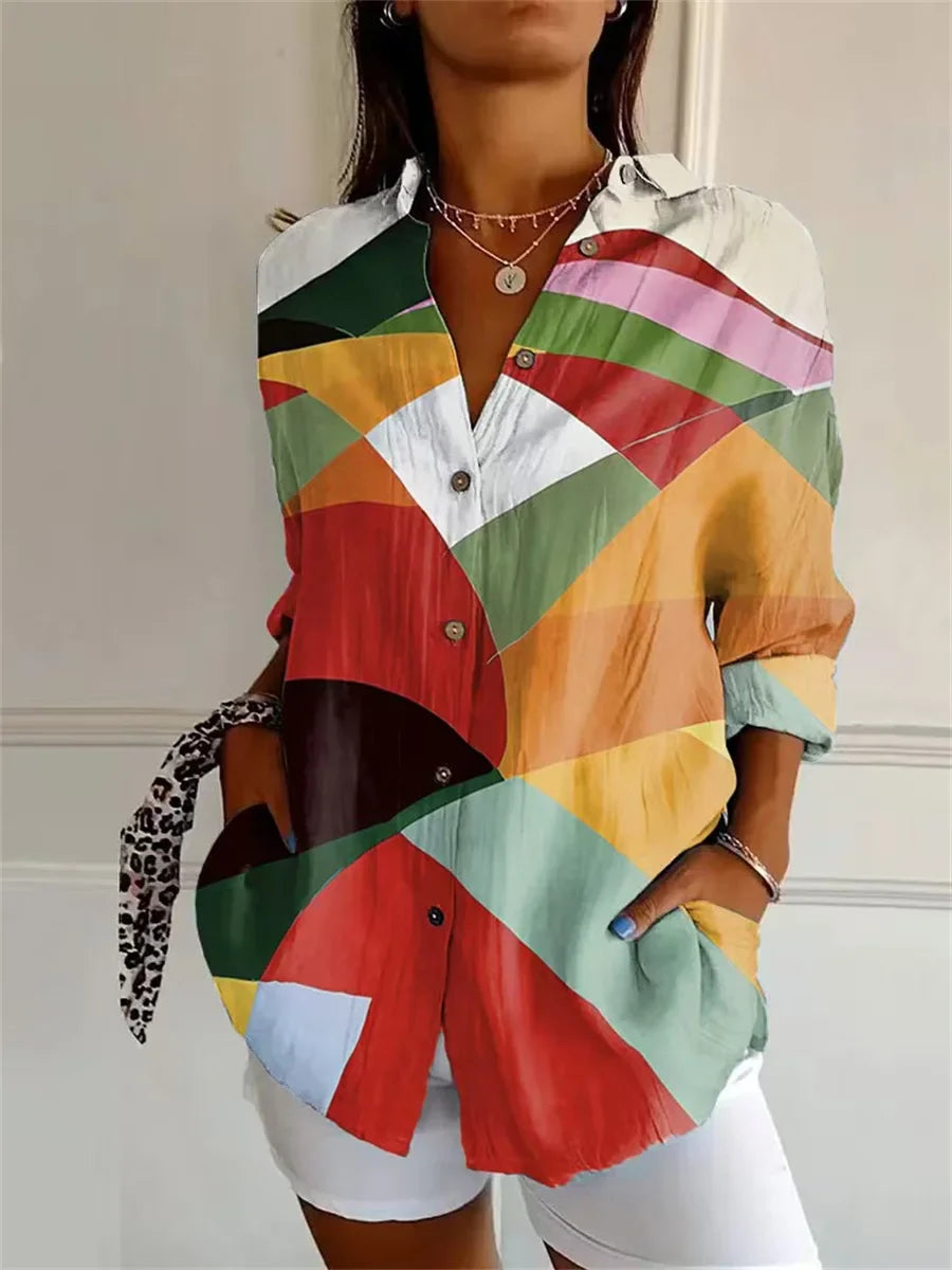 Faevyn™ | Elegant Loose Fit Plus Size Shirt