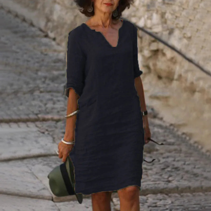 Mira – Casual Cotton Vintage-Inspired Mini Dress