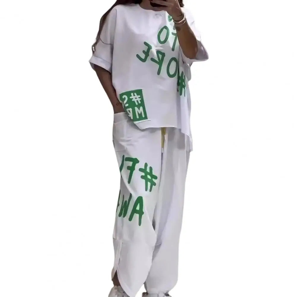 Juliana - Casual Summer Letter Print Outfit