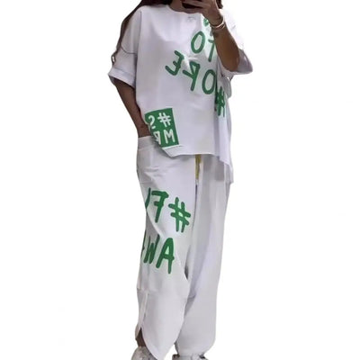 Juliana - Casual Summer Letter Print Outfit