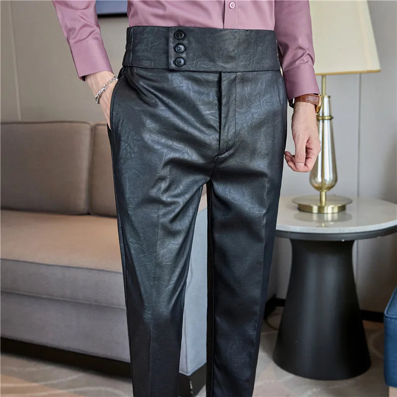 Charles Morel High Waist Business Casual Pants