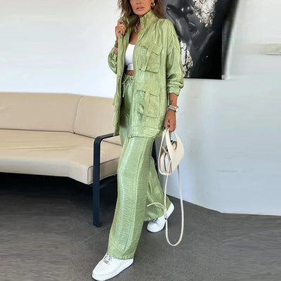 Kyla - Solid Sportswear Pocketed Set