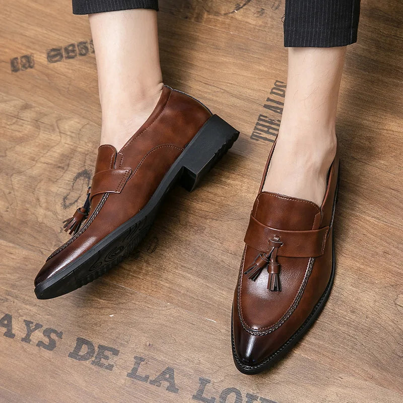 Giorgio Lanzetti Leather Tassel Loafers