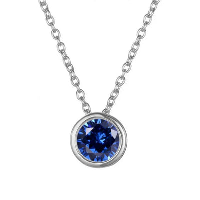 Lunaria Gemmara Birthstone Necklace | White Gold 18k