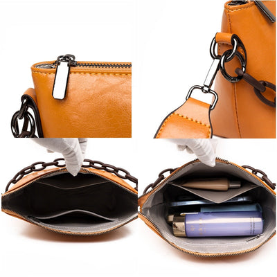 Vintage Leather Cross Body Bag