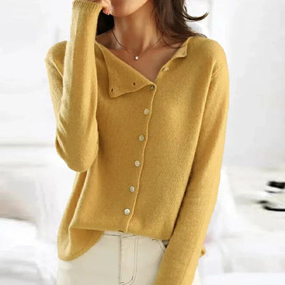 Avencea - Elegant Sweater with Trendy Button Closure
