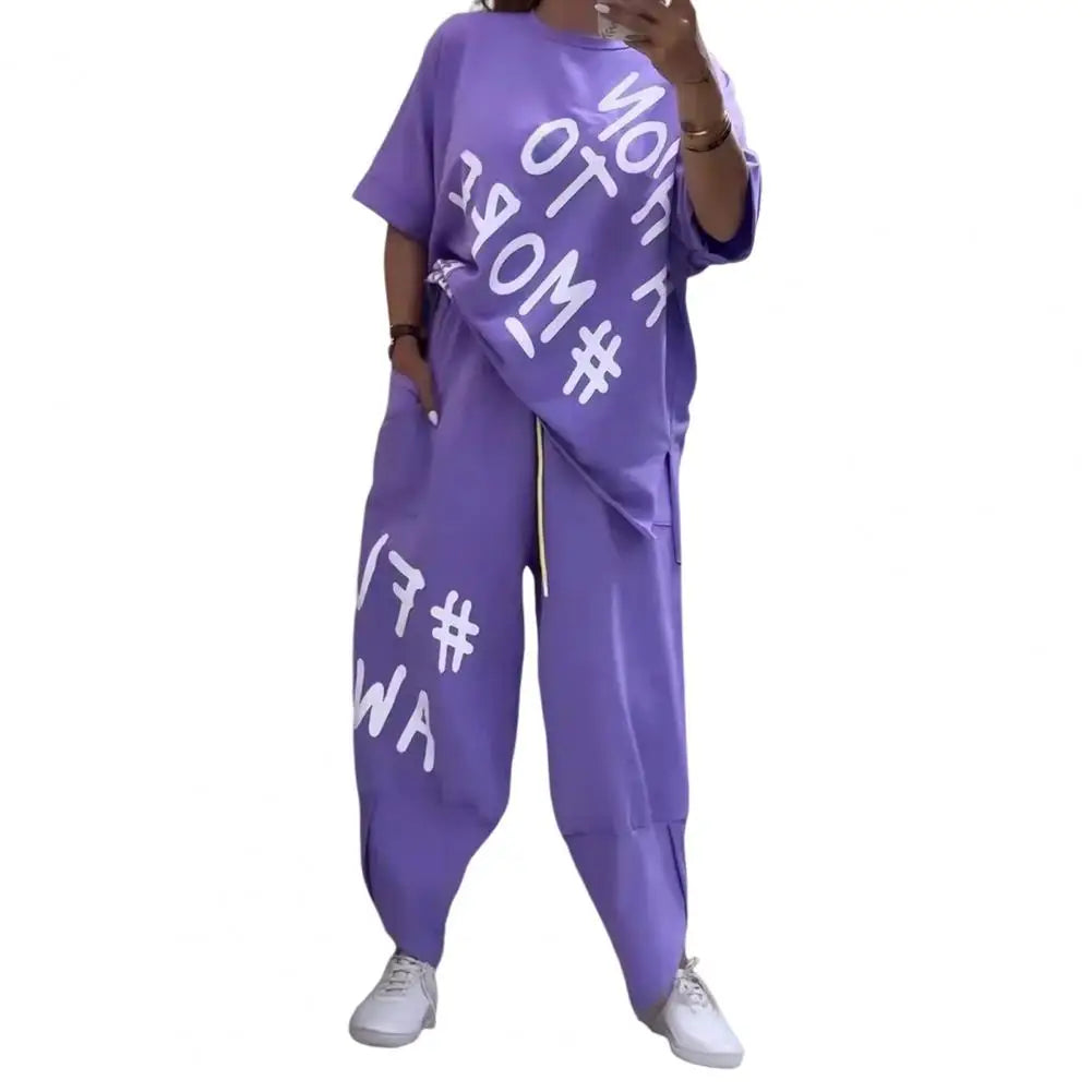 Juliana - Casual Summer Letter Print Outfit