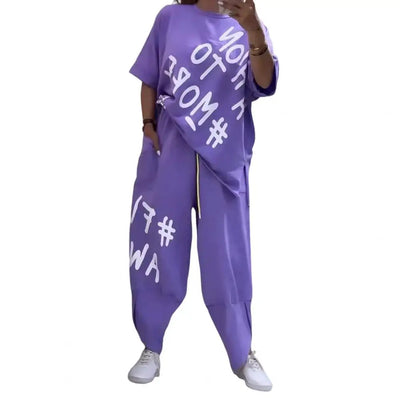 Juliana - Casual Summer Letter Print Outfit