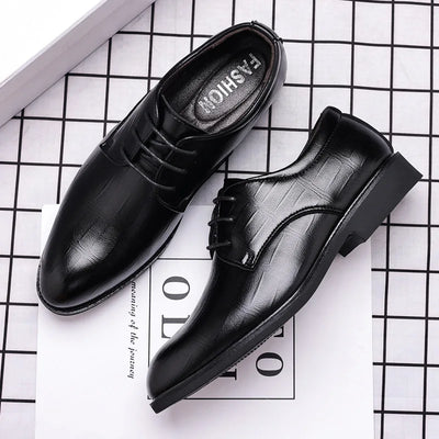 Maurizio Vellani Classic Pointed Oxford Leather Dress Orthopedic Shoes