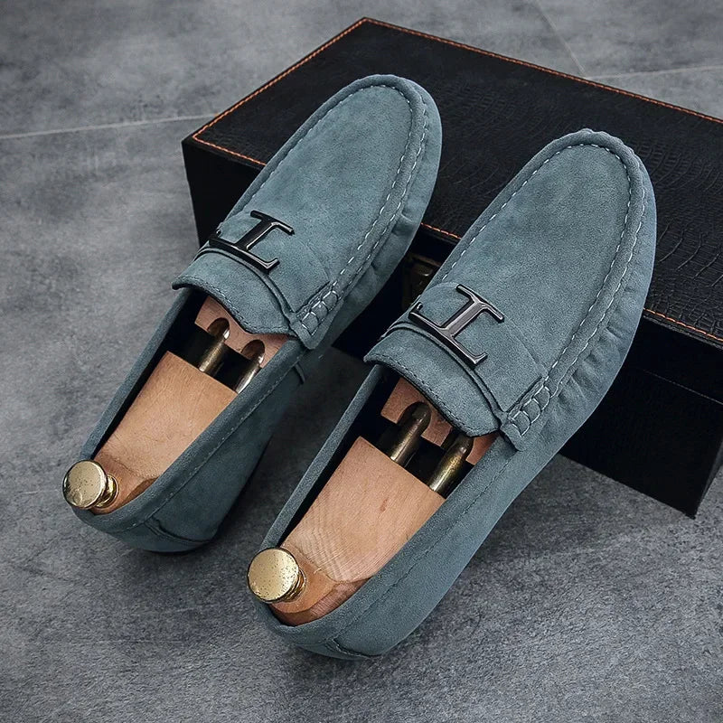 Didier Bellagrande Men’s Slip-On Suede Loafers