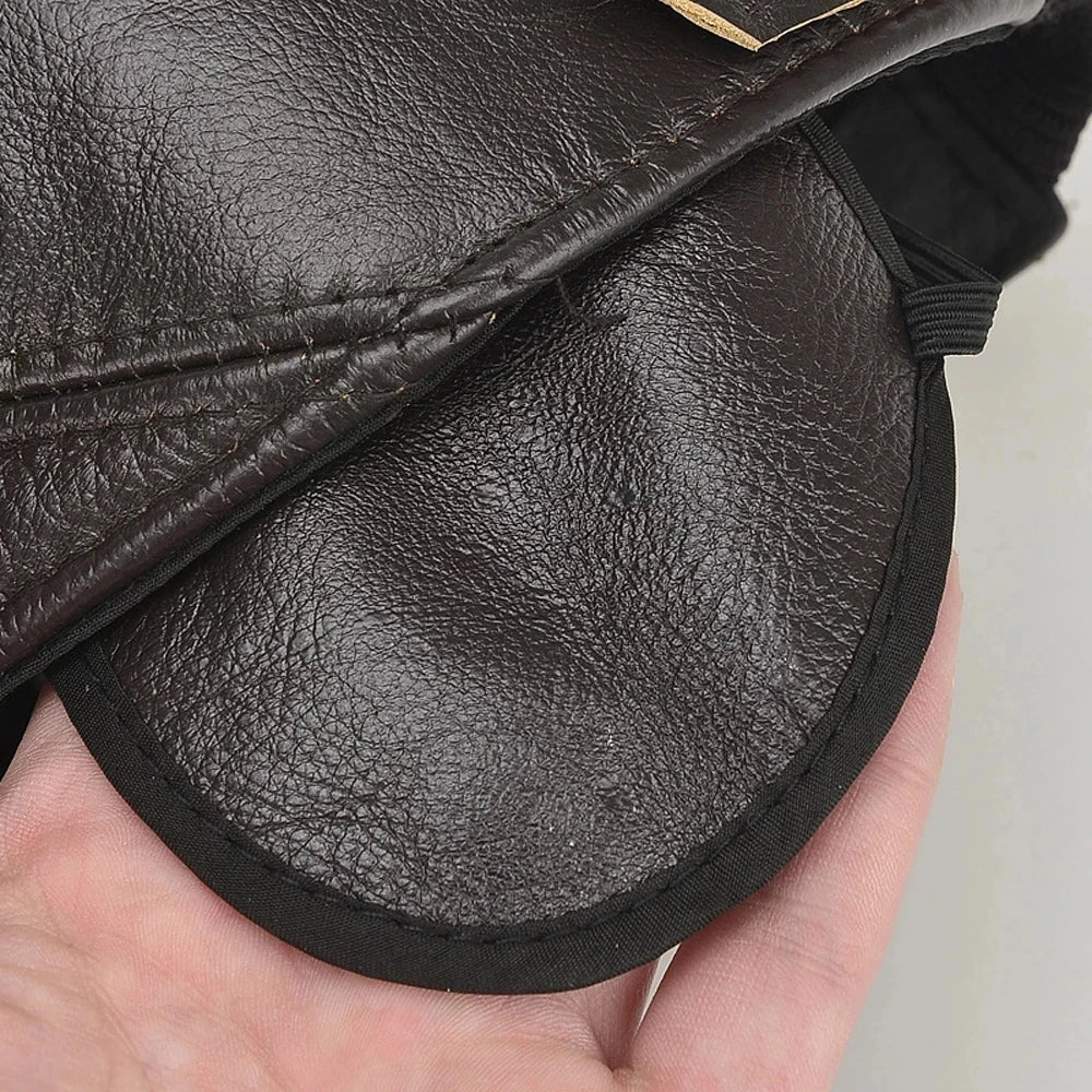 “Montana” Vintage Leather Cap