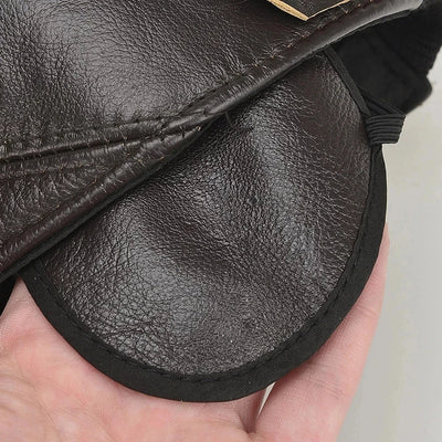 “Montana” Vintage Leather Cap
