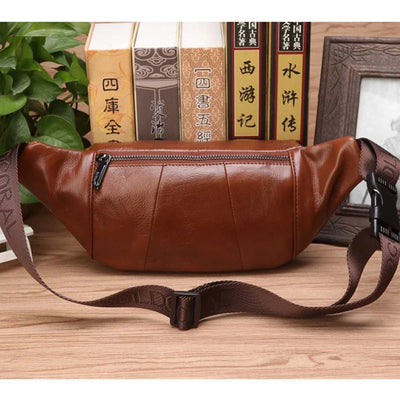 Vinthentic Retro Leather Hip Belt Bag