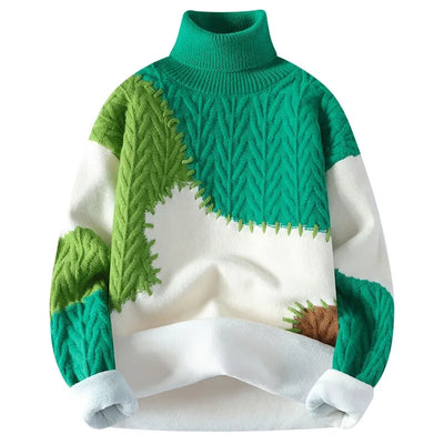 THE MARCELLINE | PATCHWORK TURTLENECK