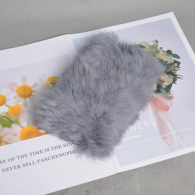 Women Real Fur Handmade Stretch Fur Scarf Knit Genuine Rex Rabbit Fur Headbands Girls Natural Fur Ring Cowl Snood Scarves Winter