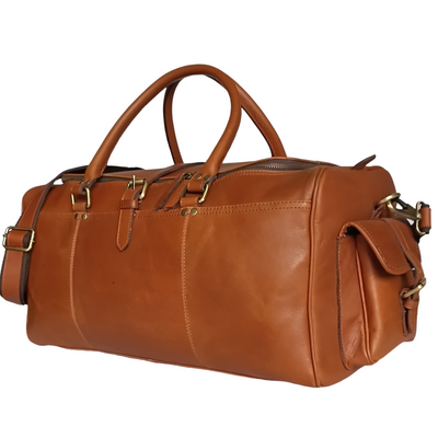Tan Leather Weekend Bag