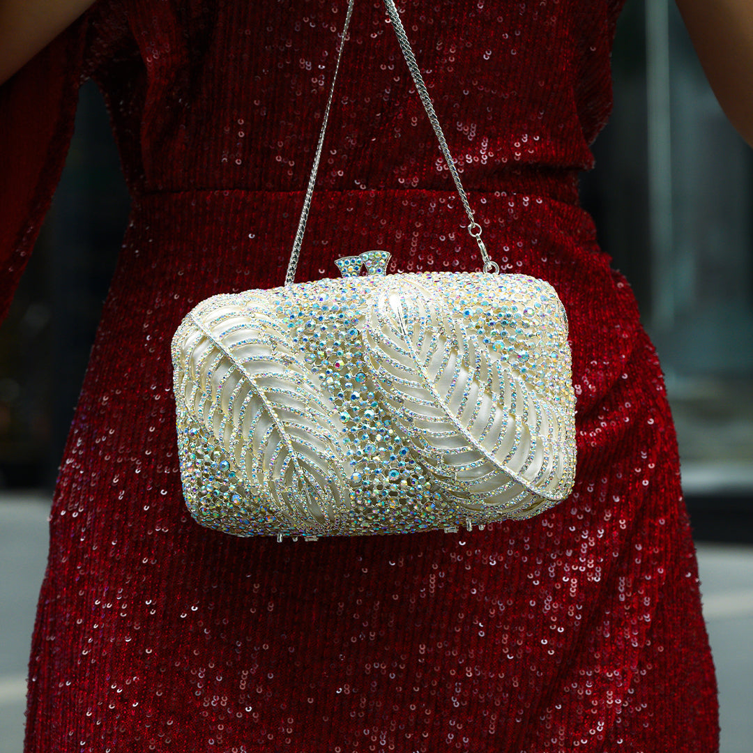 Sparkling Leaves Clutch Bag
