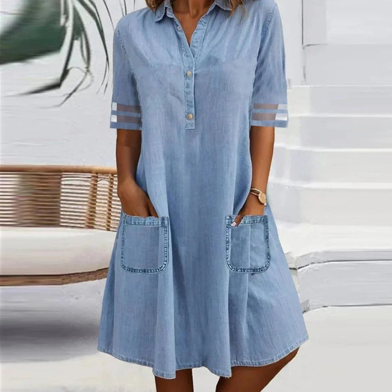 Briar | Light Denim Pocket Shirt Dress
