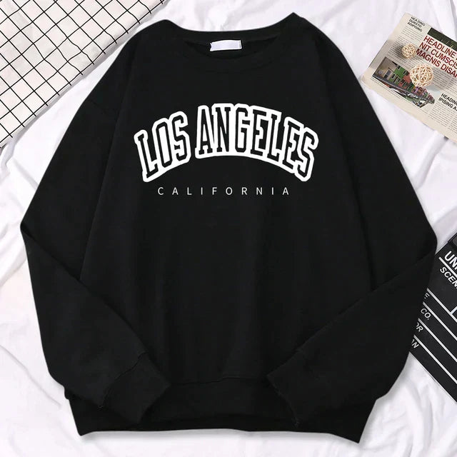 Women’s Oversized Sweatshirt – Cotton Blend – Graphic Front – Crew Neck – Long Sleeve