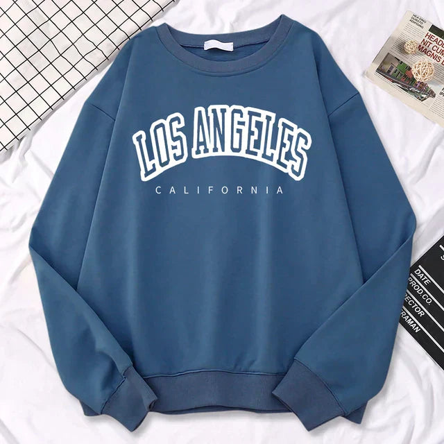 Women’s Oversized Sweatshirt – Cotton Blend – Graphic Front – Crew Neck – Long Sleeve