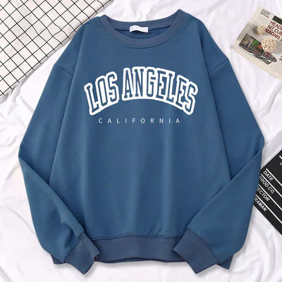 Women’s Oversized Sweatshirt – Cotton Blend – Graphic Front – Crew Neck – Long Sleeve