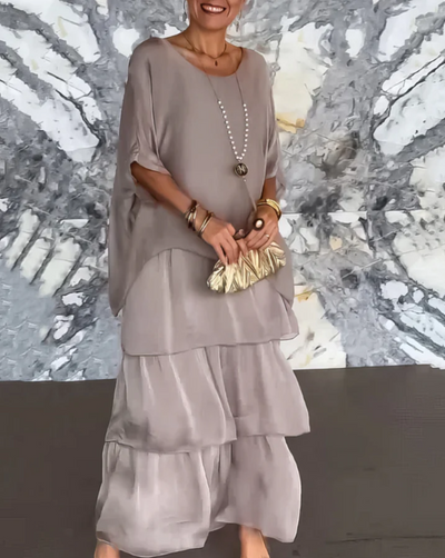 Caroline | Loose Round Neck Maxi Dress