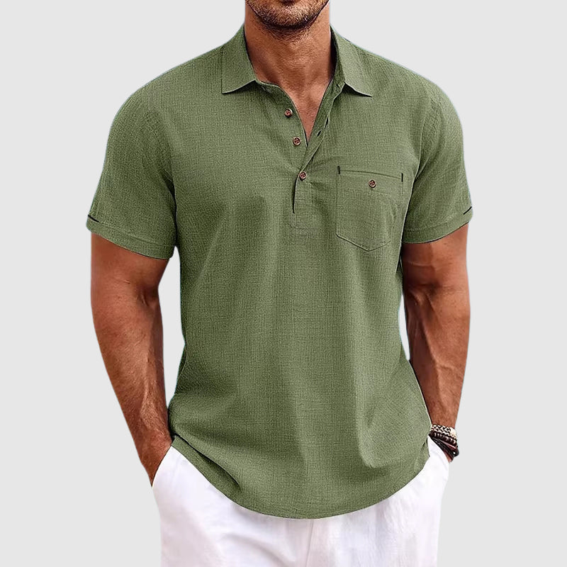 Gabriel | Linen Polo Shirt