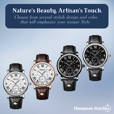 Lucas | Timed Precision Leather Chronograph Watch