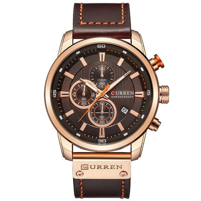 James - Elegant Quartz Watch with Leather Strap