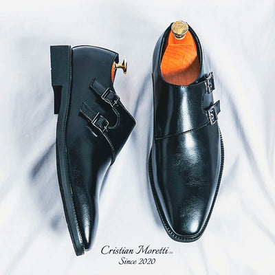 Angelo Marini™ Double Buckle Dress Shoes