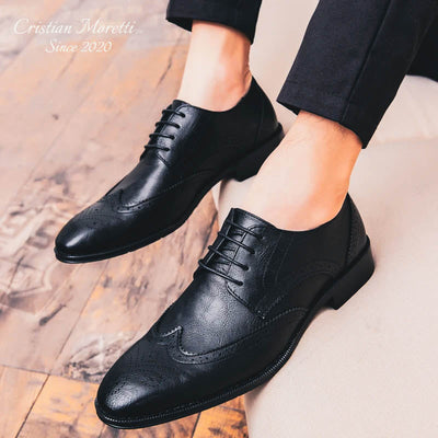 Roberto Santoro™ Genuine Leather Oxford Shoes