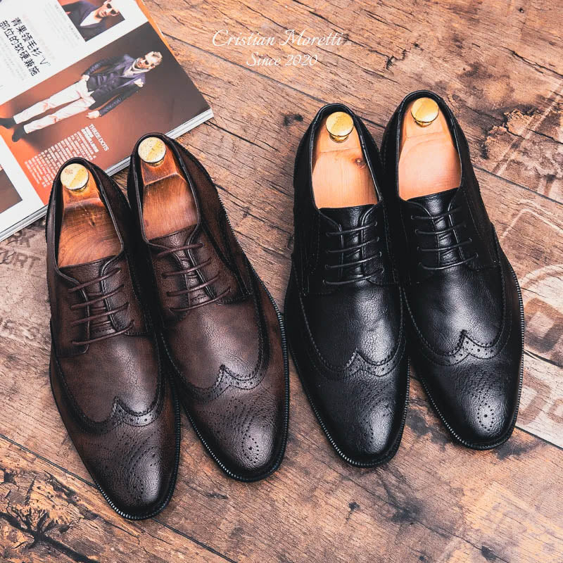 Roberto Santoro™ Genuine Leather Oxford Shoes