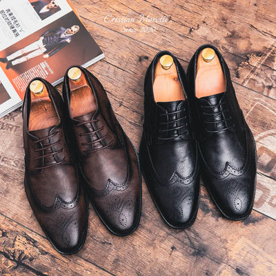 Roberto Santoro™ Genuine Leather Oxford Shoes