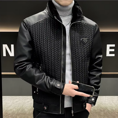 Leonardo Fiore Leather Biker Jacket