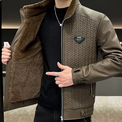 Leonardo Fiore Leather Biker Jacket