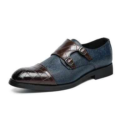 Baptiste Lamour Double Buckle Monk Strap Leather Shoes