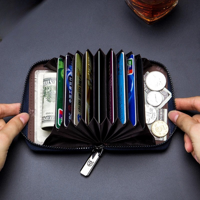 Vinthentic BULLCAPTAIN Compact RFID Leather Card Holder