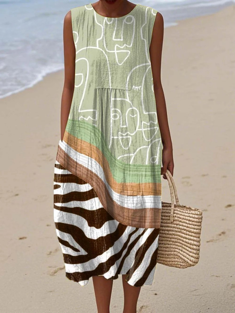 Patty – Vintage Artistic Print Dress