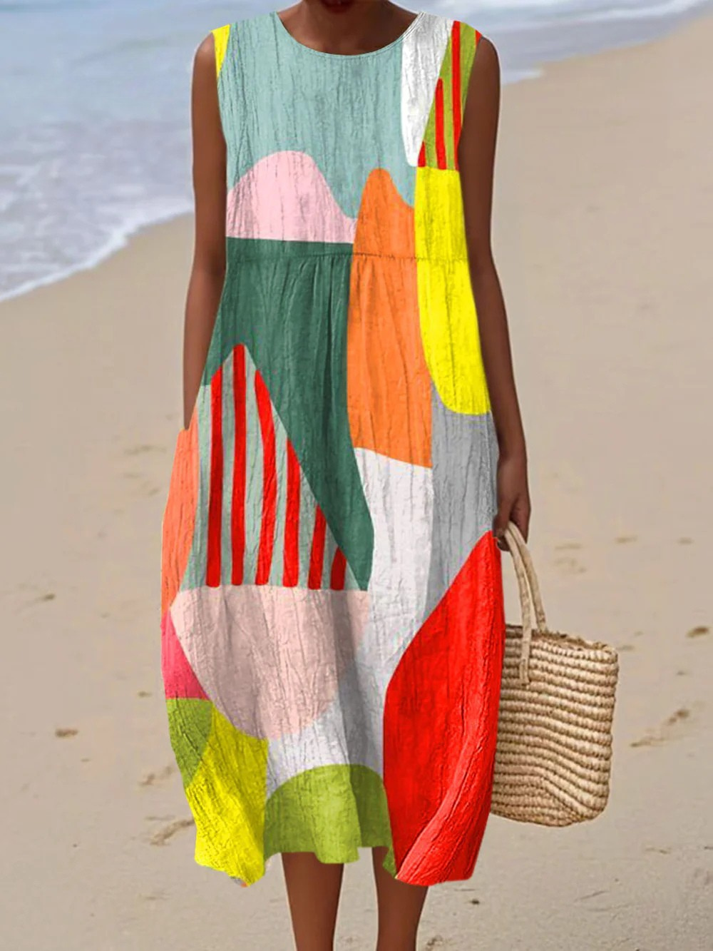 Celine – Vintage Artistic Print Dress