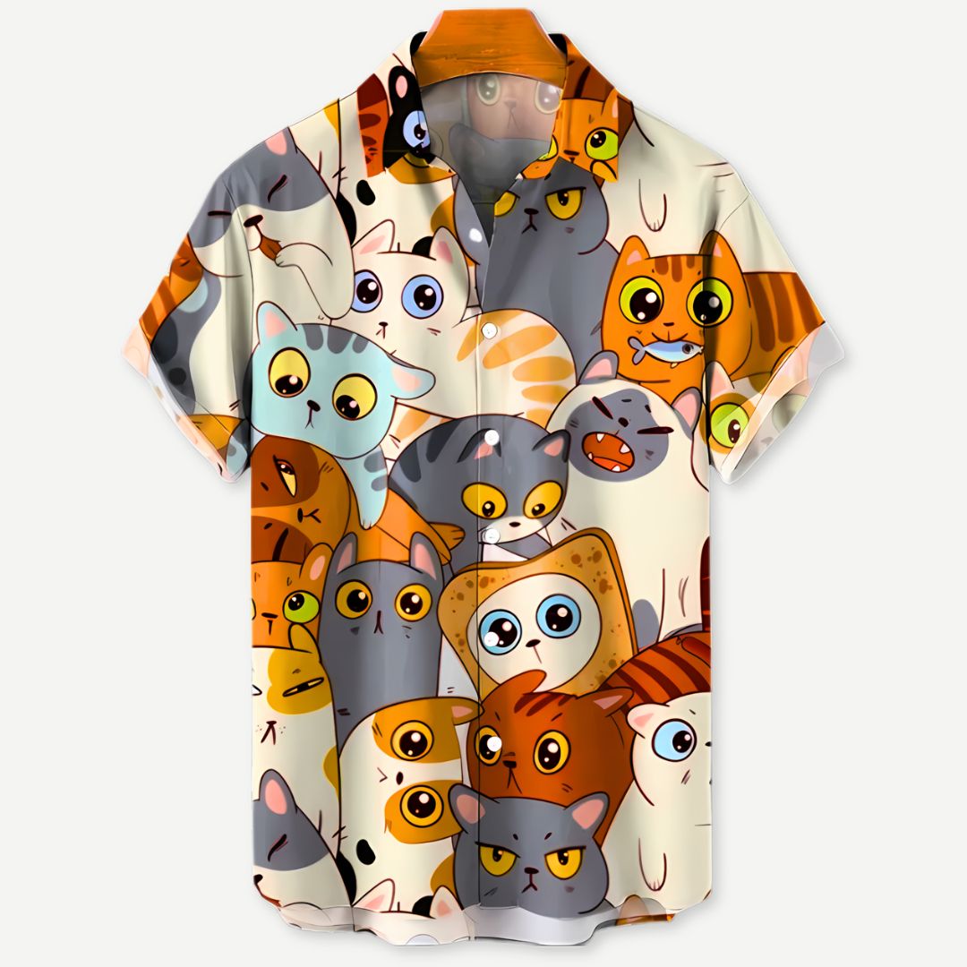 Relaxed "Kitty Chaos" Shirt