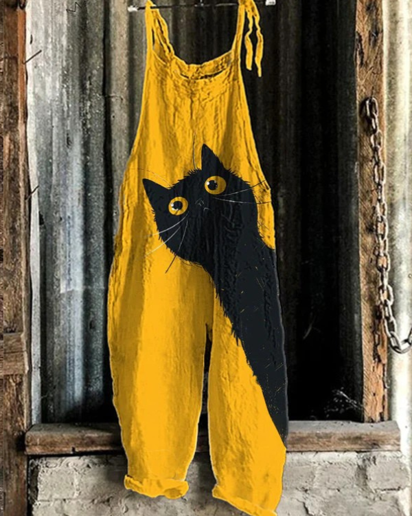 Penelope | Casual Cat Designed Jumpsuit