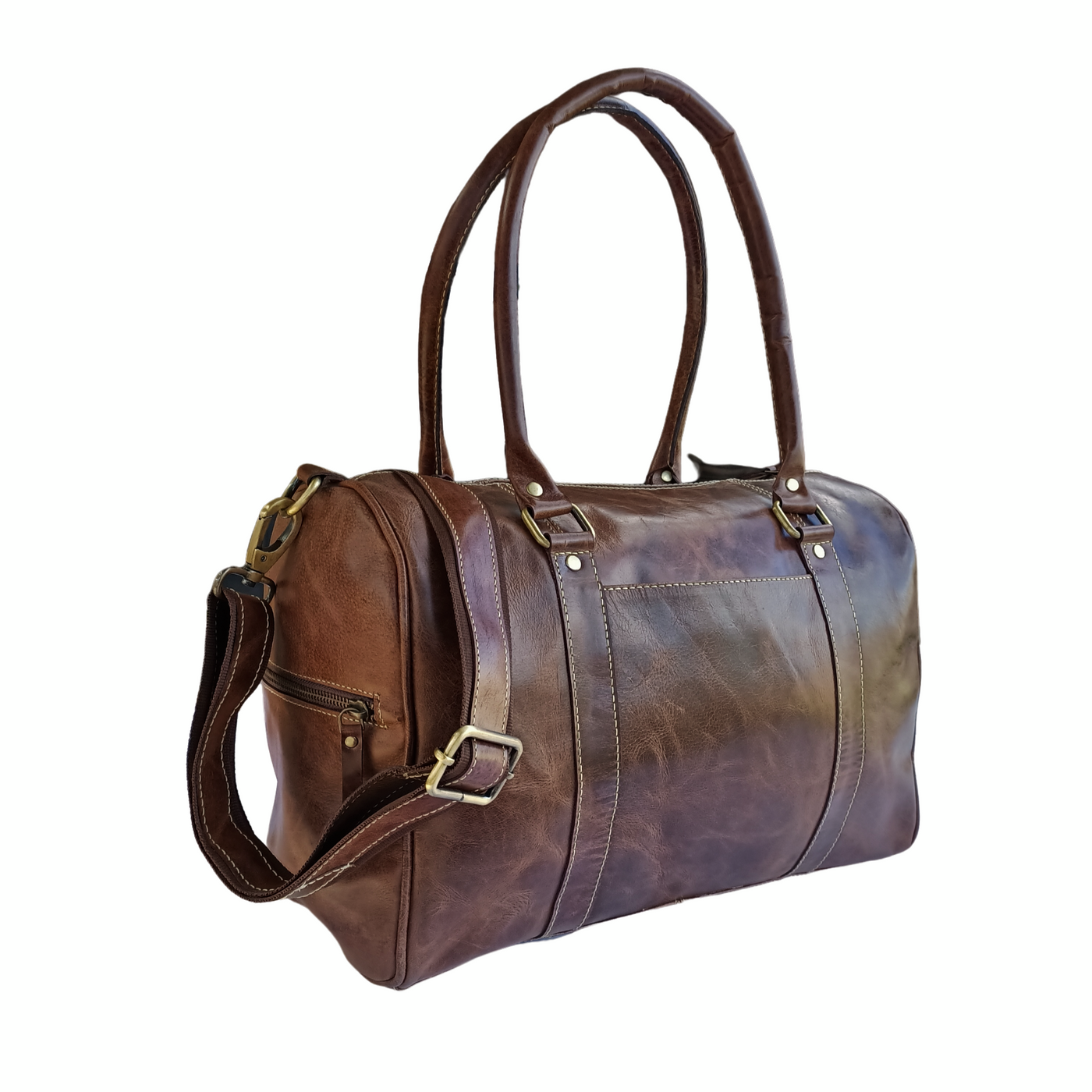 Crazy Horse Leather Mini Duffel Bag