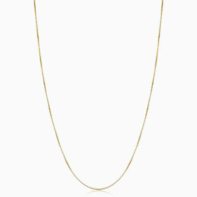 Bodega Box Necklace - White Gold 18k